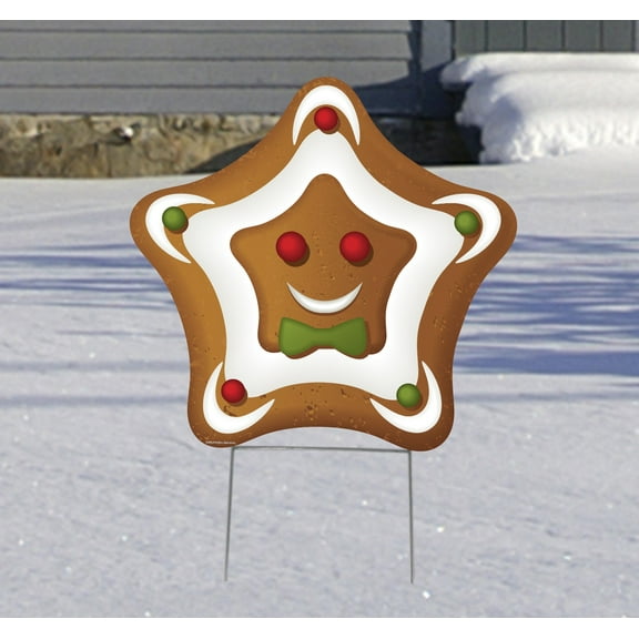 Ginger Bread Star Yard Sign
