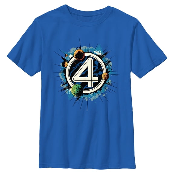 Boys The Fantastic Four: First Steps Planets Logo T Shirt