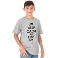 thumbnail image 4 of Keep Calm Fish On Fishing Enthusiast Boys Kids T Shirt Tees Tops Teen Brisco Brands L, 4 of 6