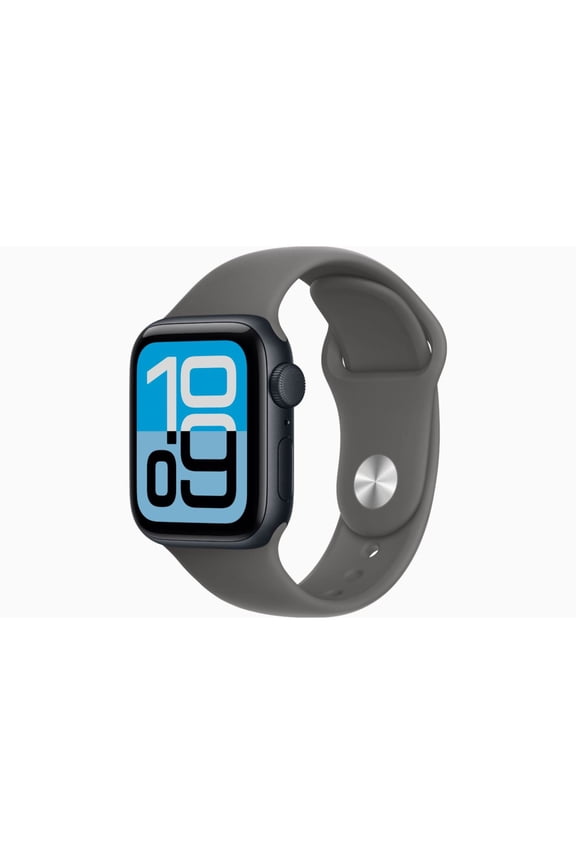 Restored Apple Watch SE 3 - GPS + Cellular - 44MM Midnight Aluminum Case with Stone Gray Sport Band - S/M (Refurbished)