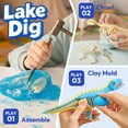 thumbnail image 5 of Klever Kits 3-in-1 Dinosaur Fossil Dig Kit STEM Learning Toys with Glow in The Dark Dinosaurs Toy and Sensory Play Sand, Gift for Kids Aged 6+, 5 of 10