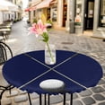 thumbnail image 6 of Golf Ball Round Tablecloth for 45-54 Inch Tables, Fitted Table Cover with Elastic Edge, Navy Blue Monochrome Sport Waterproof Outdoor Table Cloth Protector for Patio Garden Dinner Picnic, 6 of 9
