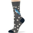 thumbnail image 6 of 7BIGSTARS KINGDOM Women Dot Flower Socks - 4 Pack Large - Bluebird-Robin -Flamingo-Blue Jay- Sock Size: 10-12, Shoe Size:8-12, Grey, Dark Grey, Dark Navy, Light Navy, 6 of 9