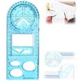 thumbnail image 1 of Multifunctional Student Math Ruler, Ruler Circle Template Circle Stencil, Circle Drawing Tool, Multitools Rotatable Drawing Template Multi Tool, Improve Children's Learning Efficiency, 1 of 8