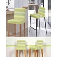 thumbnail image 5 of Green Wooden Grain Bar Stool Covers Set of 2, Vintage Chic Geometric Gradient Stretch Washable Bar Chair Covers with Backs, Removable Pub Counter Height Chair Cover for Kitchen Dining Room Cafe, 5 of 7