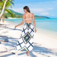 thumbnail image 7 of FORMRS Womens Long Sarong Beach Wrap Semi-Sheer Bikini Skirt Bathing Swimsuit Cover Up, Gold Geometric Pattern, 7 of 7