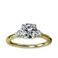 thumbnail image 1 of 0.70 T.C.W Excellent Round Cut Natural Diamond Beautiful Three Stone Wedding Ring for Bride Solid 18K Yellow Gold Size 5, 1 of 8