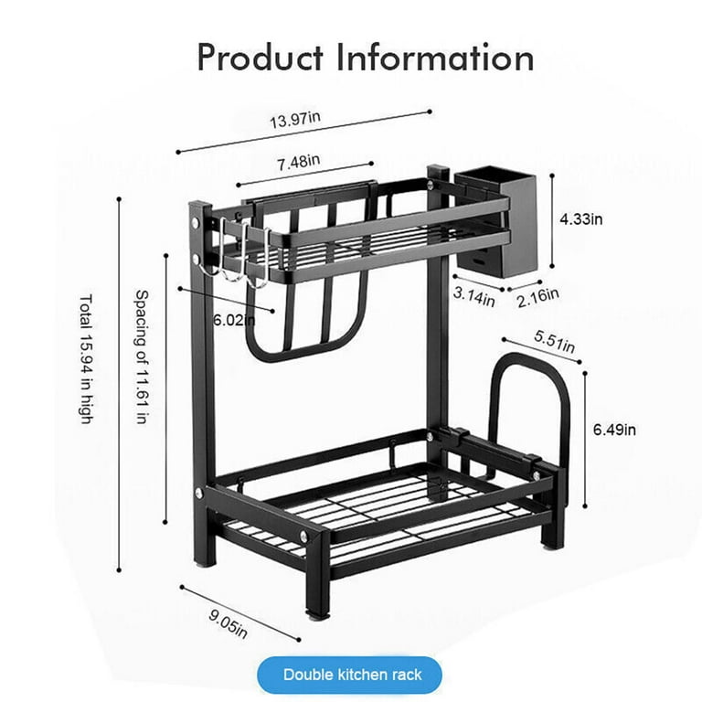 2 /3 Tier Spice Rack Organizer, Freestanding Organizer Shelf for Kitchen  Countertop Cabinet Pantry Bathroom Counter Storage, Organization for Spice  Can Sauce Jars Bottle 