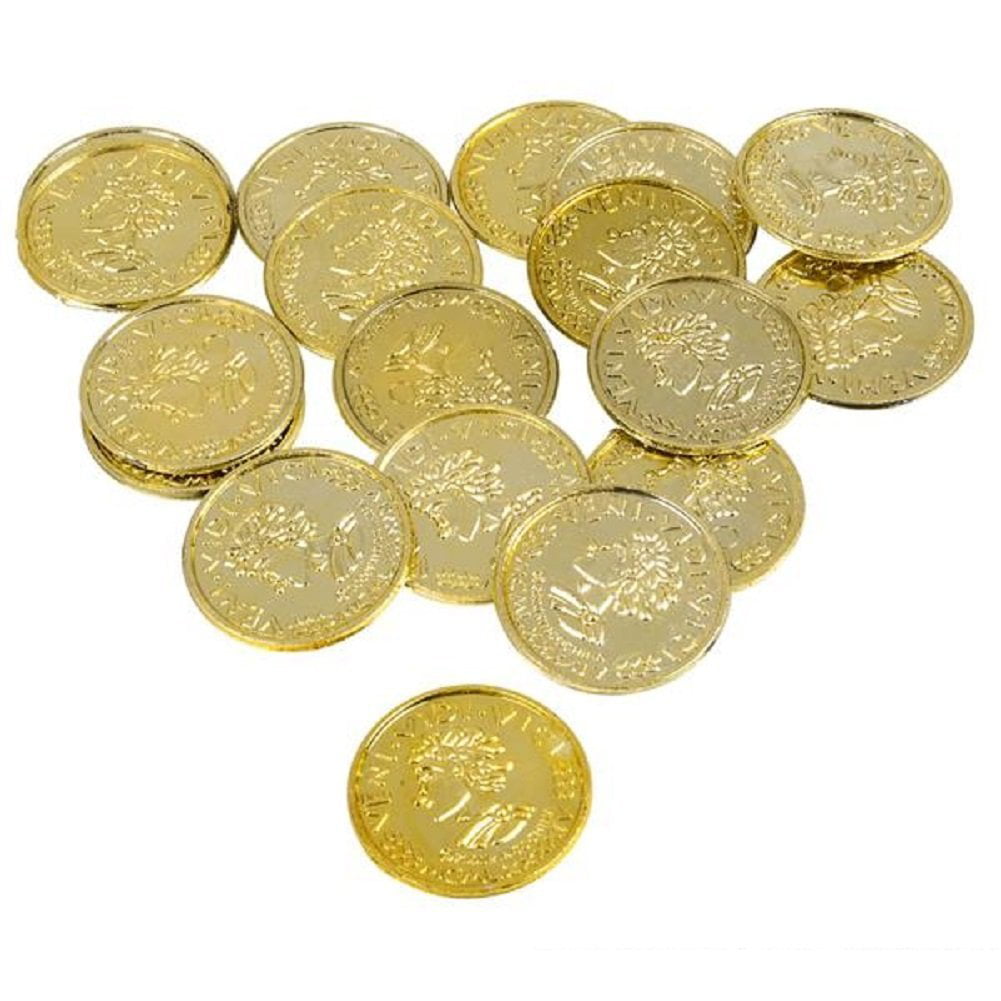 Pack of 144 Plastic Gold Treasure Coins Party Bag Fillers Unique Party 86932