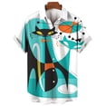 thumbnail image 3 of Camisa hawaiana para hombre, camisa de anime, camisetas de manga corta con dibujos animados, ropa informal de verano para hombre, camisa de moda con animales callejeros y gatos para niños, 3 of 4