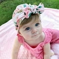 thumbnail image 4 of DPTALR Newborn Baby Boy Girl Baby Sun Hat Floral Bowknot Cap Toddler Turban Photo Props, 4 of 7