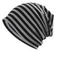 thumbnail image 1 of MenWomenSoftCottonStripedSlouchBeanieHatBaggySkullCapBreathable, 1 of 5
