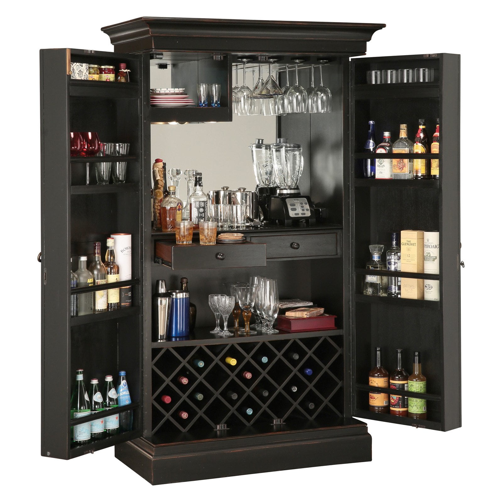 Howard Miller Sambuca Wine Amp Bar Cabinet Walmart Com