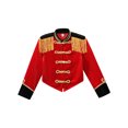 thumbnail image 3 of iiniim Enfants Filles Garçons Batterie Major Veste Uniforme de Groupe Marchant Pompons Rouge Cirque Ringmaster Tenues Rouge 10, 3 of 6