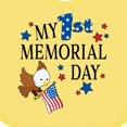 thumbnail image 4 of Inktastic My First Memorial Day Eagle Boys or Girls Baby Bib, 4 of 4