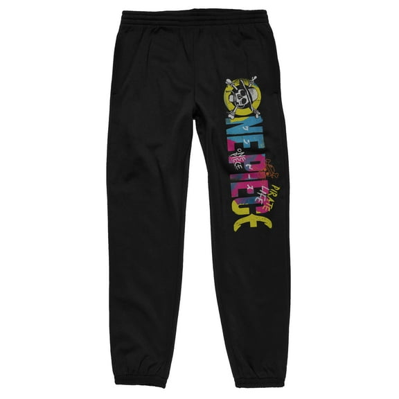 One Piece (Live Action) Live Action Series Logo on Black Adult sleep pant-Small