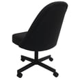 thumbnail image 2 of M-235 Swivel Metal Dining Caster Chair - Black Vinyl - Black Base, 2 of 2