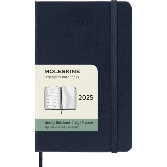 Moleskine, Moleskine Pocket Blue Weekly Hard Cover 2025 Planner
