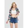 thumbnail image 5 of SSLR Womens Hawaiian Shirts Floral Blouses Short Sleeve Button Down Shirts, 5 of 8