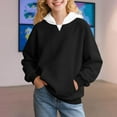 thumbnail image 2 of Mercatoo Cute Hoodies for Teen Girls Boys Trendy Pullover Hoodie Long Sleeve Preppy 𝐇ooded Sweatshirts Aesthetic School Tops, 2 of 7