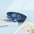 thumbnail image 5 of Zhengup Beret Hats, Summer Flower Denim Beret Hat Jean Berets for Women Girls, 5 of 7