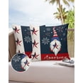 thumbnail image 6 of American Stars Flag with Gnome Outdoor Pillow Covers Set of 2, Decorative Waterproof Throw Pillow Case, Independence Day Cotton Linen Soft Cozy Cushion Pillowcases, 6 of 6