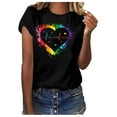 thumbnail image 2 of EQWLJWE Heart Shirts Tops Womens Valentine's Day T Shirt Short Sleeve Mother's Day Graphic Print Tee, 2 of 4