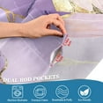 thumbnail image 5 of Yayeee Kitchen Curtains Tier Set of 2 Light Filtering 57"x24" Over Sink Window Panels, Pastel Purple Marble Pattern, 5 of 7