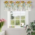 thumbnail image 3 of Valances for Windows Summer Sunflower Green Leaves Rod Pocket Short Curtain for Bathroom Living Room Bedroom Farm Retro Wood Board 1 Panel 42x12in, 3 of 9