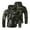 Camouflage, variant on Luwomo Mens' Jackets Mens Zip Up Front Design Long Sleeve Hooded Fleece Camo Print Lined Outerwear Fall Winter Outerwear Tops Black,2XL