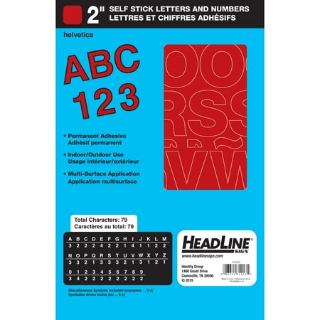UPC: 0083392312135 | Headline/Geotype Vinyl Lettering Helvetica 2 Red Captial Letters