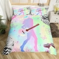 thumbnail image 2 of Manfei Music Guitar Girl 2-Piece Comforter Cover Toddler Size,Old Fashion Disco Ball Bedding Sets Toddler Size,Dreamy Princess Ultra Soft Bed Set,Lightweight Room Decor(No Comforter), 2 of 6