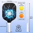 thumbnail image 4 of Pickleball Paddles Set Of 2, Fiberglass Surface, Thunder, Speed Print, 4 Balls & Bag, 4 of 5