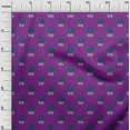 thumbnail image 2 of oneOone Georgette Viscose Fabric Leaves & Lotus Block Print Fabric BTY 42 Inch Wide, 2 of 4
