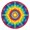 Rainbow Tie Dye-2, variant on Rainbow Tie Dye Wave Pattern Round Fitted Tablecloth with Elastic Edge,Dining Table Cover Waterproof,Outdoor Round Tablecloth for Camping,Dining,Indoor and Outdoor