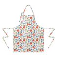 thumbnail image 2 of Pioneer Flower Floral Print Pattern Apron for Women and Men, Cotton Linen Waterproof with Pockets, Adjustable, 33x27 Inch for Kitchen, Gardening, BBQ, Salon, 2 of 6