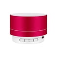 thumbnail image 2 of Zzbeans Metal Bluetooth Speaker, Mini Portable Speaker with LED Lights and Memory Card Slot, Bluetooth 5.0 Wireless Speaker for Phone Computer Audio, Luminous Party Travel Office Home Use, Red, 2 of 4