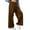 Coffee #096, variant on Wide Leg Sweatpants Women Trendy Side Slit Baggy Sweat Pants Boyfriend High Waisted Drawstring Sweatpants with Pockets White M