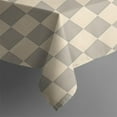 thumbnail image 4 of Beige Gray Checkerboard Checkered Pattern Rectangle Tablecloth 60"x102",Waterproof Polyester Rectangle Table Cloth, Wipeable Spillproof Polyester Tablecloth for Dining, Camping, Indoor and Outdoor, 4 of 4
