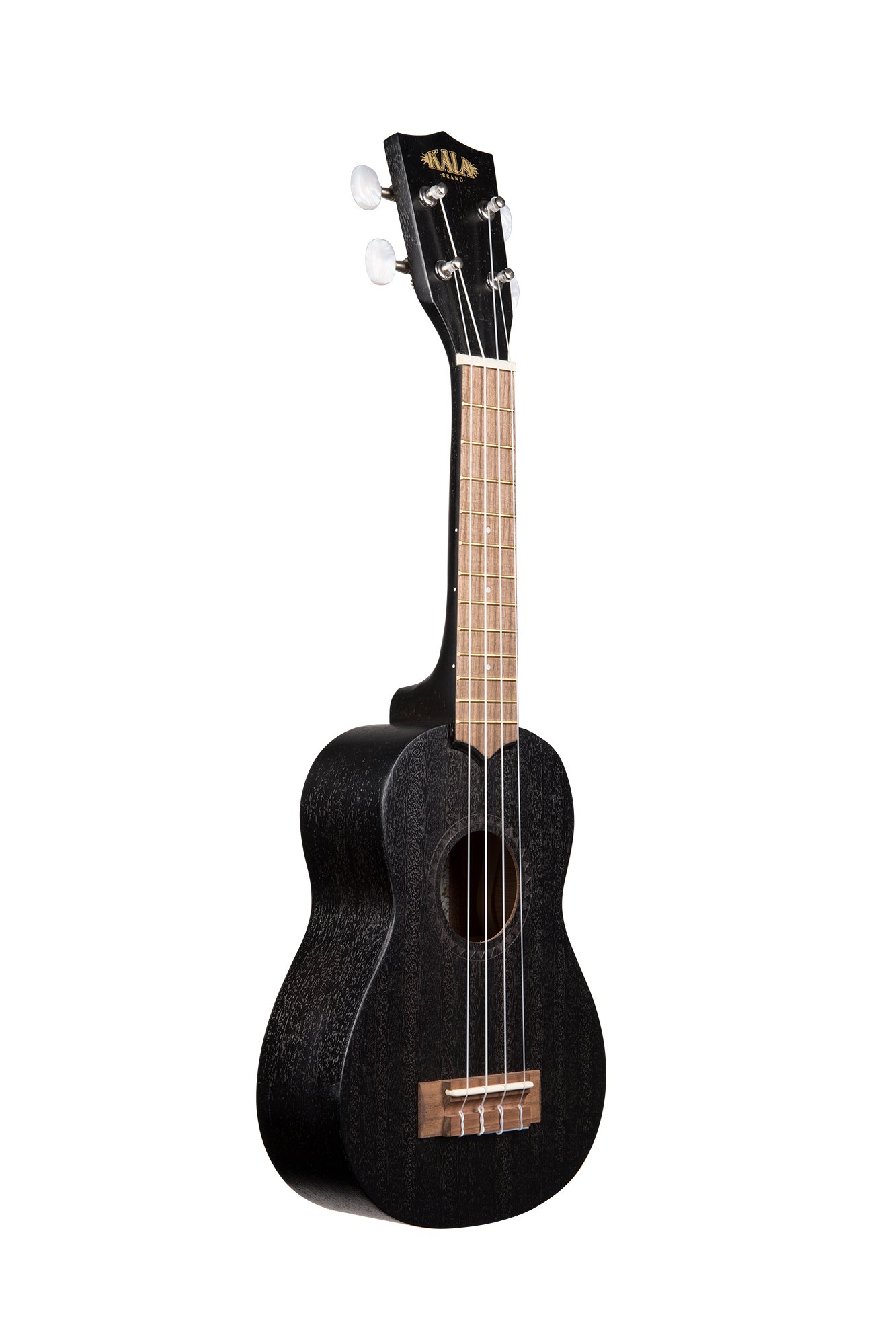 Kala KA-15S-BLK Satin Mahogany Soprano Ukulele - Black w/ Gig Bag