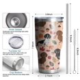 thumbnail image 6 of 30oz Fall Dachshund and Pumpkin Tumblers Stainless Steel Tumbler with Lid and Straw,Vacuum Insulated Double Wall Travel Tumbler Cups Mug with Cleaning Brush for Coffee,Tea, 6 of 7
