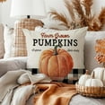 thumbnail image 3 of Fall Pillow Covers 18x18 Inch Set of 4 Pumpkin Leaves Floral Truck Mason Jar Buffalo Plaid Outdoor Farmhouse Autumn Fall Decorations Decorative Throw Pillow Cases for Home Couch Porch Decor, 3 of 6