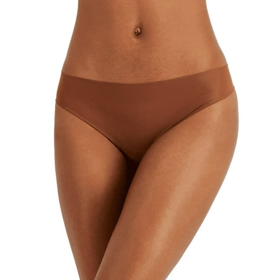 Alfani Women's Laser-Cut Thong Underwear, Brown, Large