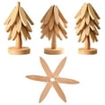 thumbnail image 4 of 1 Pc Natural Wood Tree Trivet Set, Christmas Tree Trivet Set, Wooden Trivets & 1 Stand Like a Christmas Tree, for Hot Dish, Pot, Bowl, Teapot, Hot Pot Set, 3.93x9.05 Inch, Walnut, 4 of 6