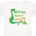 thumbnail image 4 of Inktastic My Great Aunt Loves Me Boys Long Sleeve Baby Bodysuit, 4 of 5