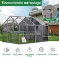 thumbnail image 4 of Large Catio Enclosure for Cats, 106" Wooden Cat Cage Outdoor House with Bouncy Bridge, Platforms, Small Houses, Seating and Resting Boxes, Cat Run House Cat Kennel for Multiple Pets, 4 of 7