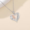 thumbnail image 6 of SOULMEET Mom Birthstone Heart Necklace s925 Sterling Silver I Love You Mother Pendant Necklaces Mothers Day Jewelry Gifts for Grandma Women Wife, 16"+2" Inches, 6 of 10