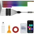 thumbnail image 1 of Neoflow Dynamic RGB Interior Light Kit-6 Light Strips Kit, Acrylic Led Lights for Car with Dynamic Color Chasing, Adjustable Brightness for Lnterior Into A Dynamic and Colorful Space (A), 1 of 8