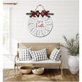 thumbnail image 5 of Peace On Earth Sign for Front Door Hanging Seasons Sign Outdoor Rustic Round Wood Wreaths Wall Decor Farmhouse Porch Wreaths Decorations Housewarming Gift, 5 of 6