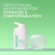 Native Gentle Facial Moisturizer for Sensitive Skin, Silicone Free, Fragrance Free, with Vitamin B3 and Aloe, Dermatologist Tested, 1.7 oz